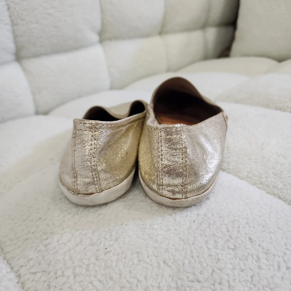 Frye Melanie Metallic Slip on Shoes